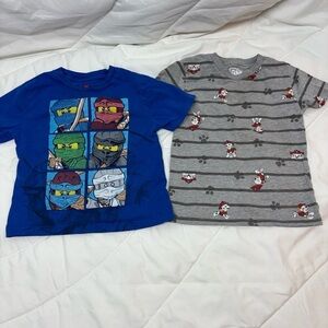Lego and Paw Patrol Blue and Gray Kids Short Sleeve Tees 4T